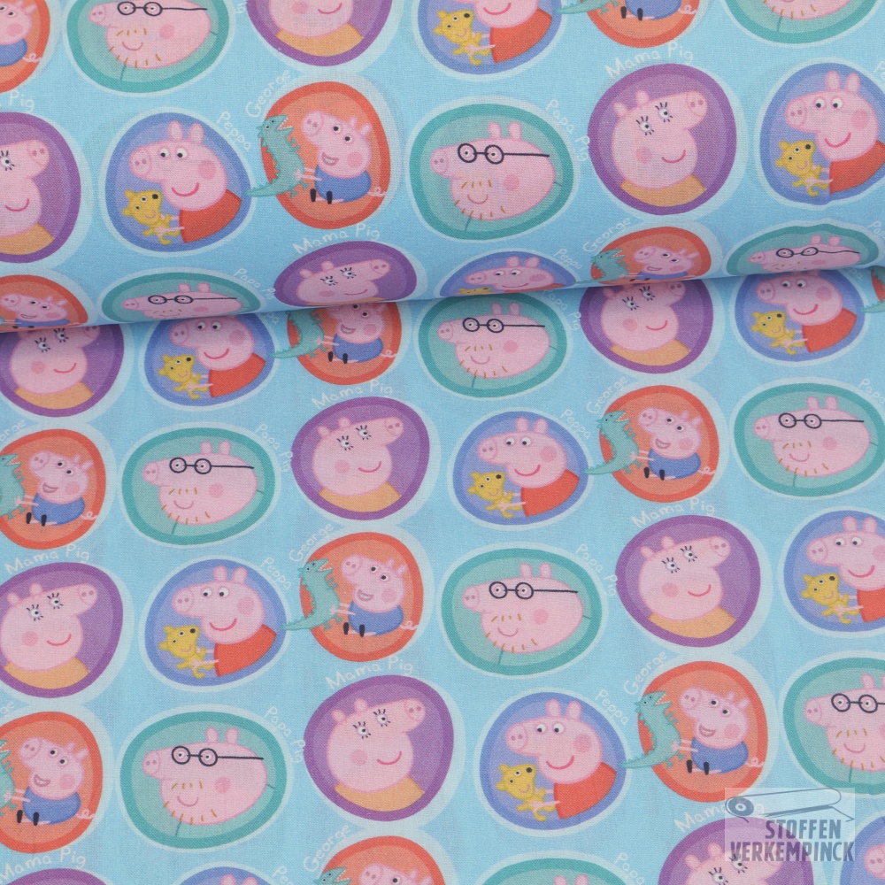 Katoen Peppa Pig Blue