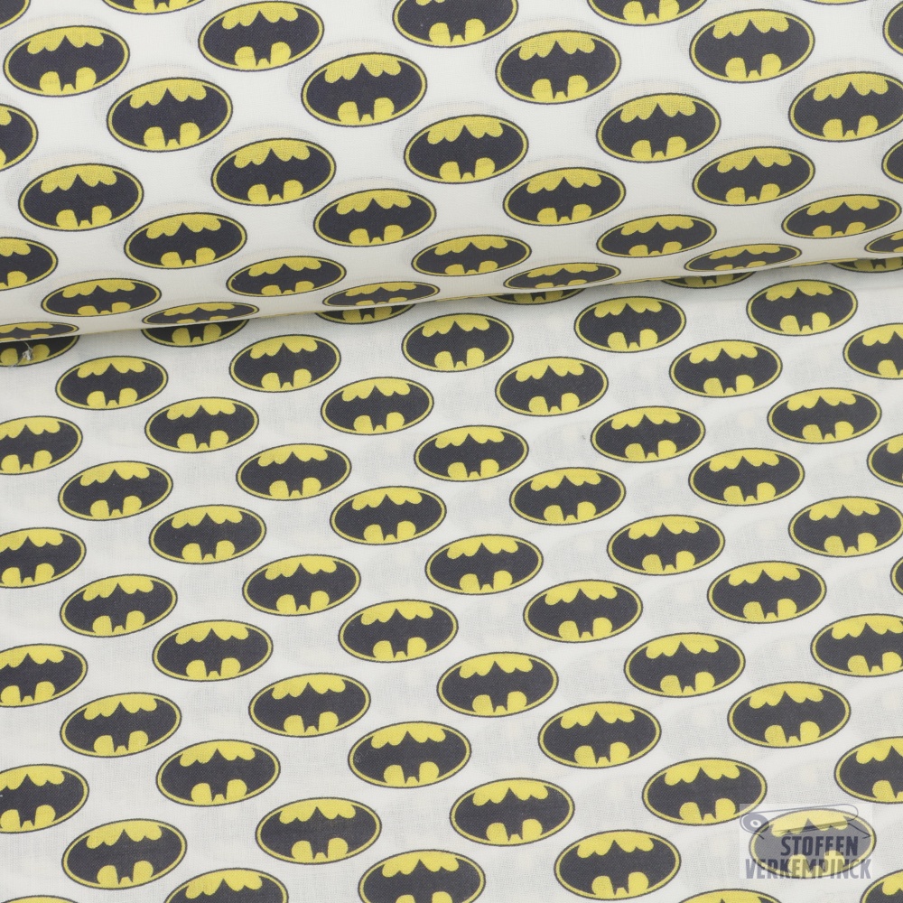 Katoen Batman Embleem Wit