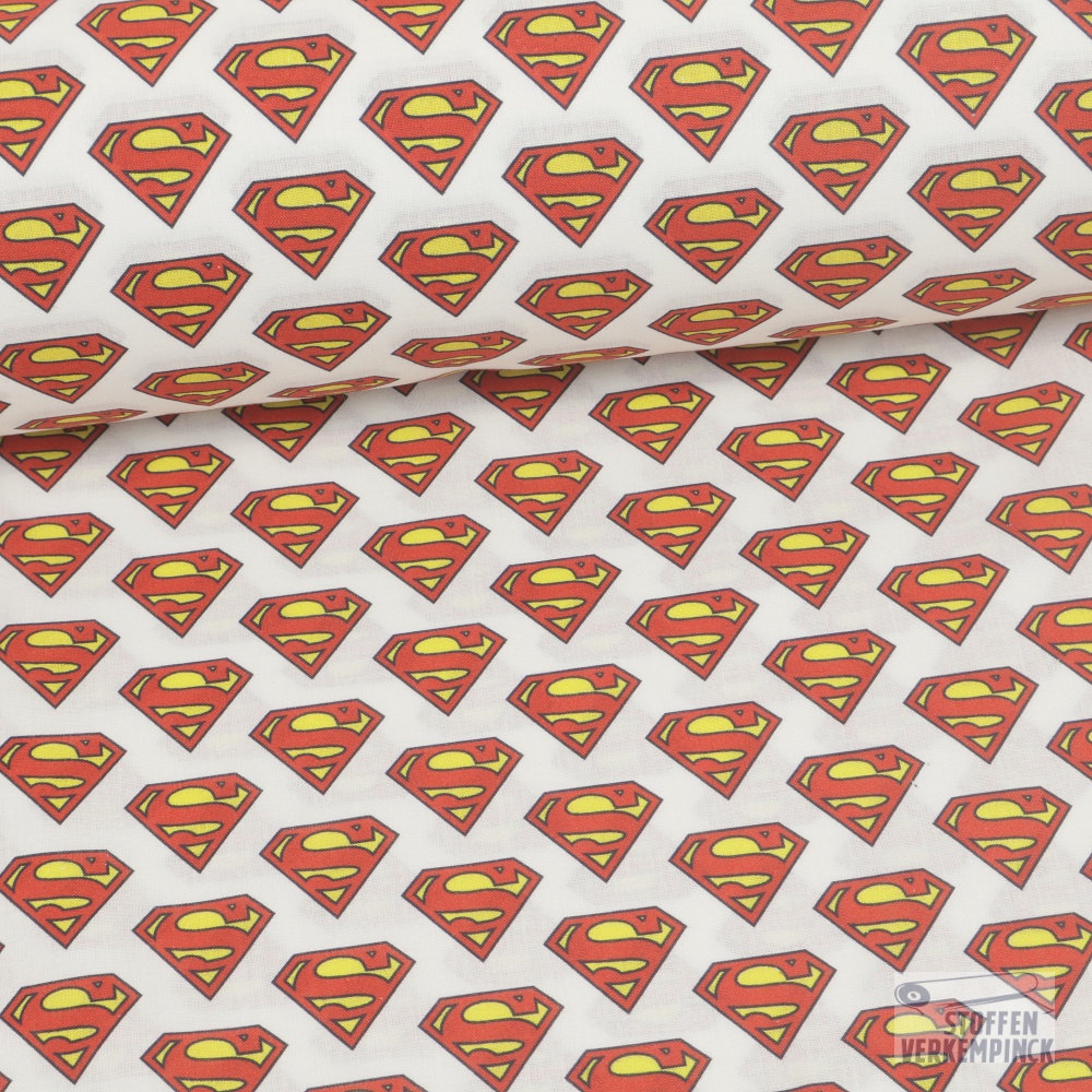 Katoen Superman Logo Wit