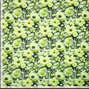 Viscose Jersey 3D Flowers Green