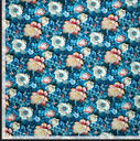 Viscose Jersey 3D Floral Blue/Wine/White