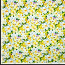 Viscose Jersey 3D Lilies Yellow/Green/Purple