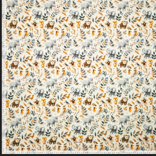 Jersey 3D Animals & Leaves