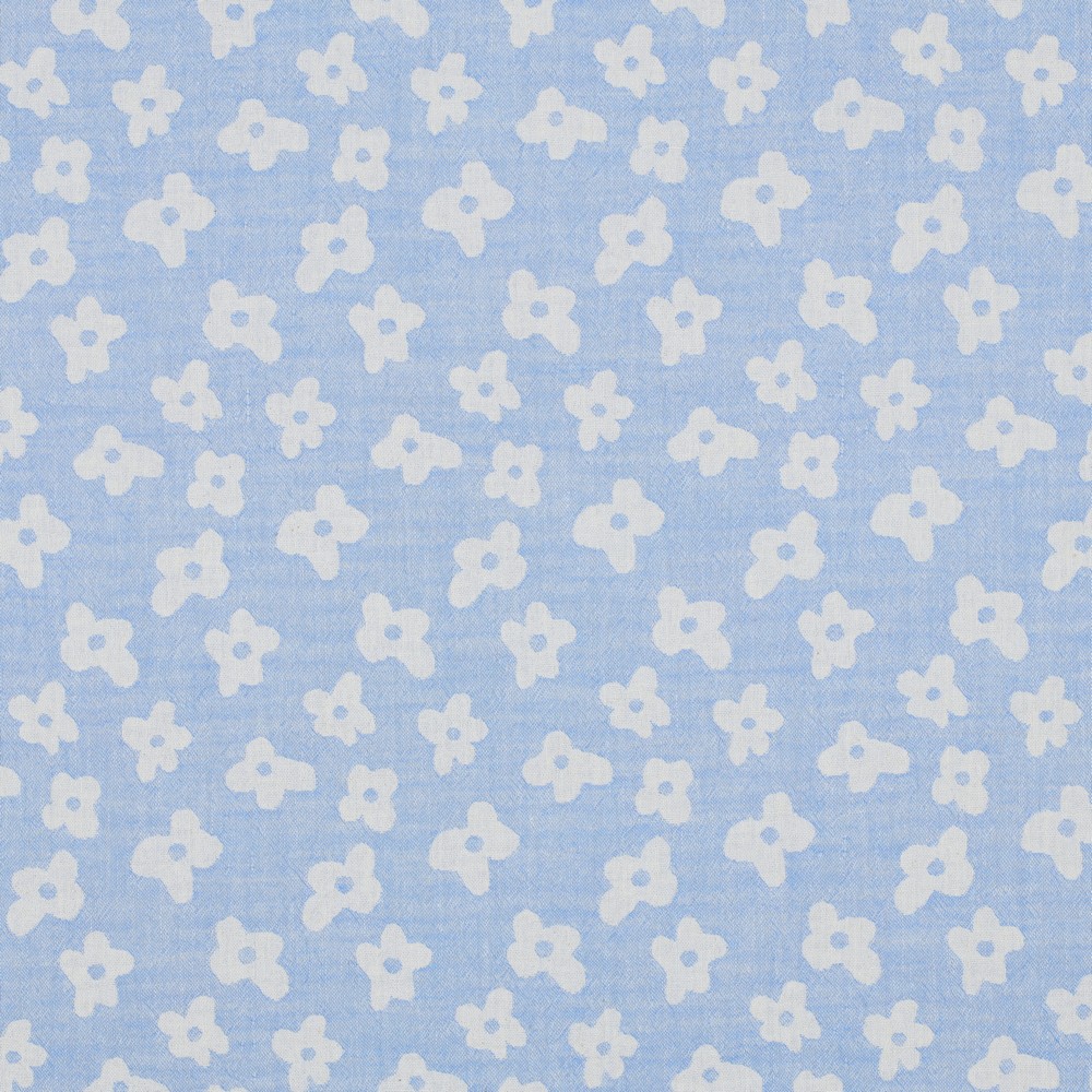 Double Gauze Jacquard Blue
