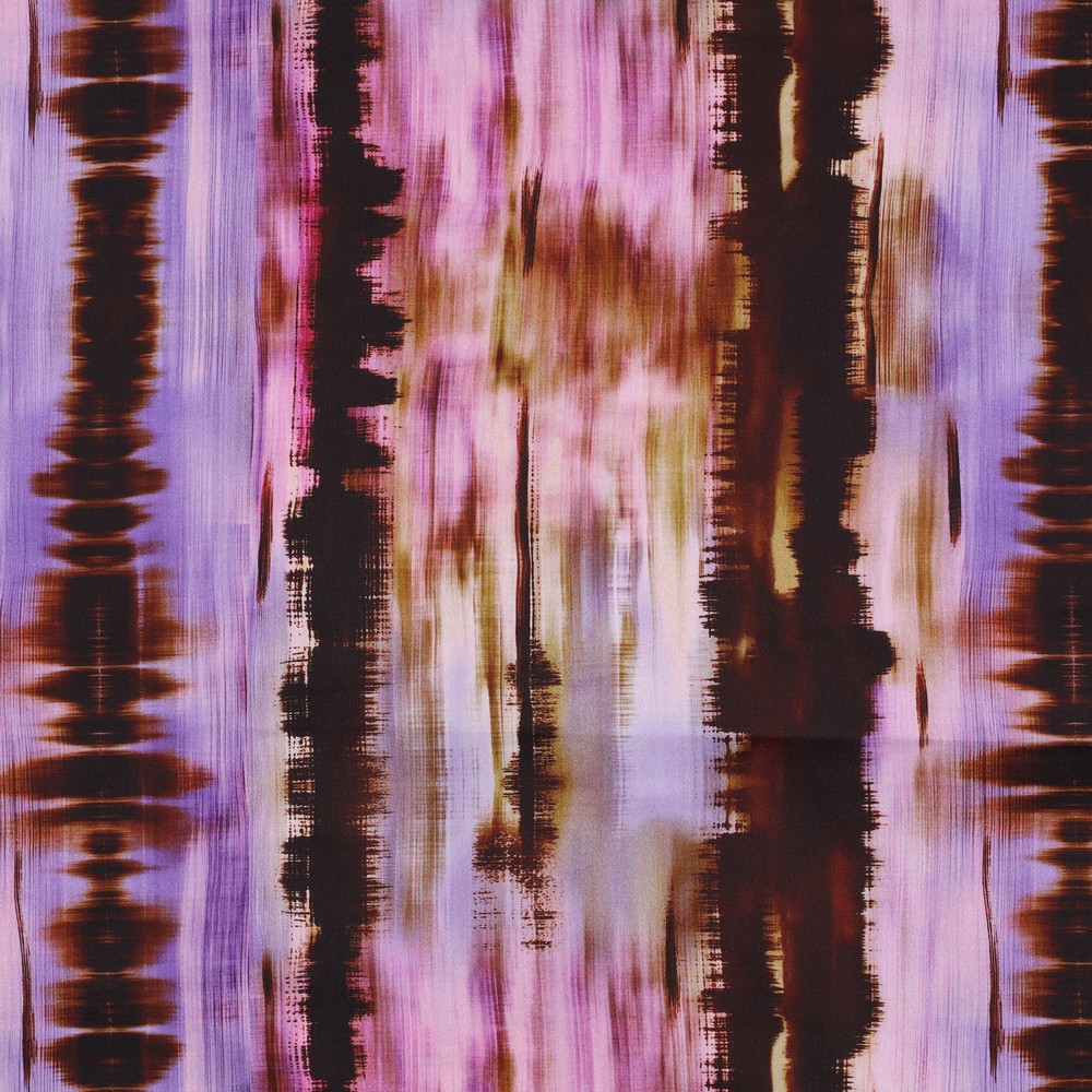 Cotton Satin Digital Lavendel/Brown