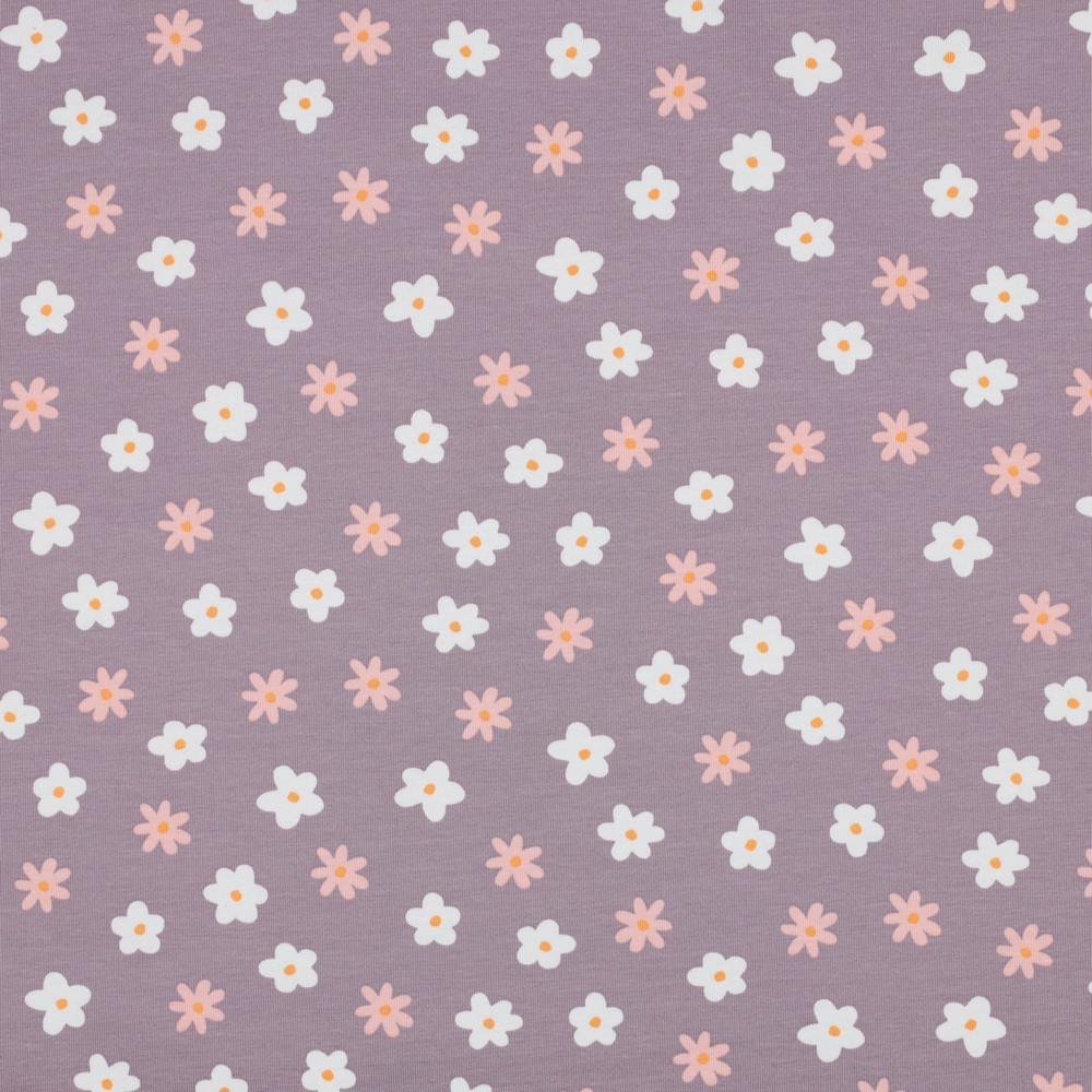 Jersey Bio Simple Flower Dusty Lila
