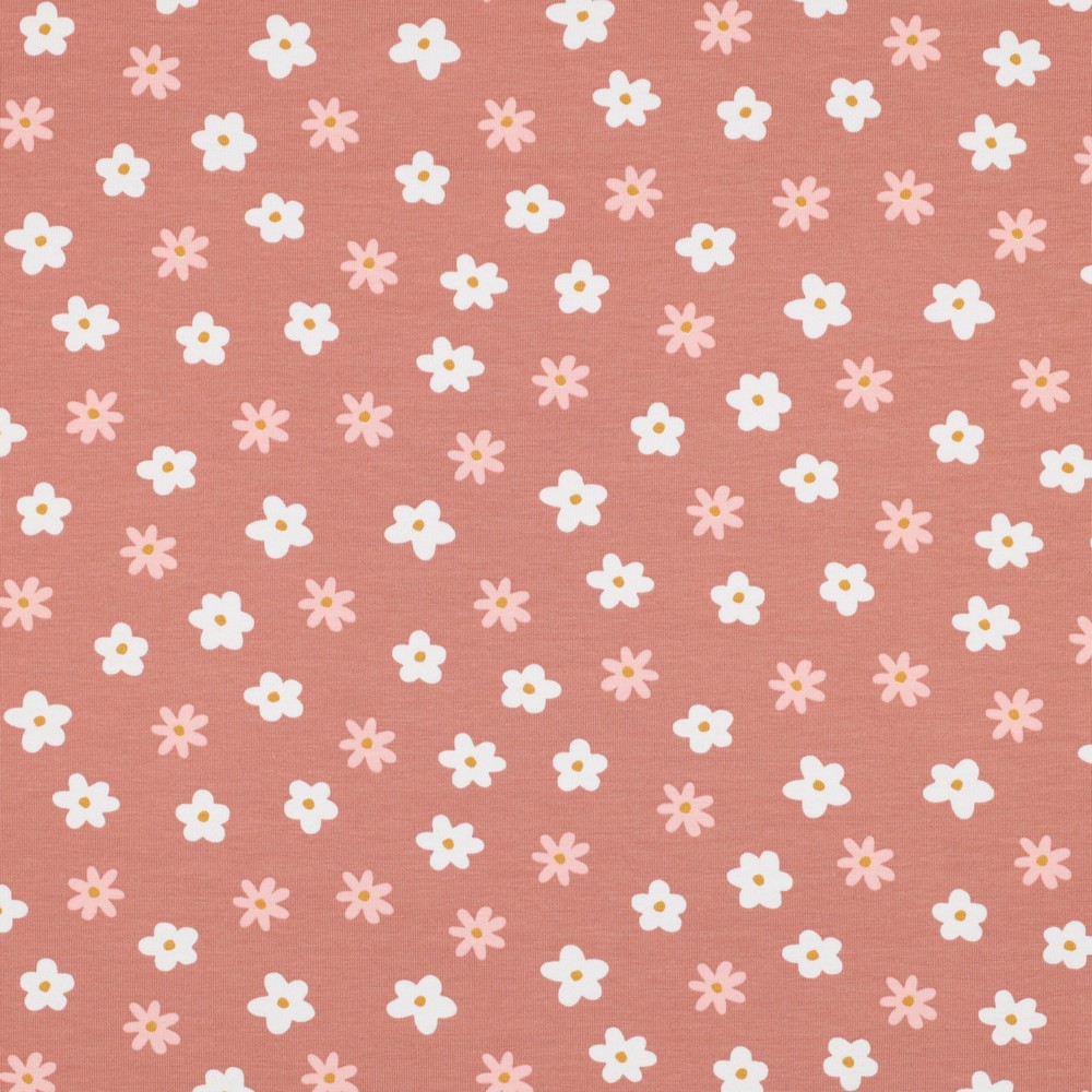 Jersey Bio Simple Flower Dusty Salmon