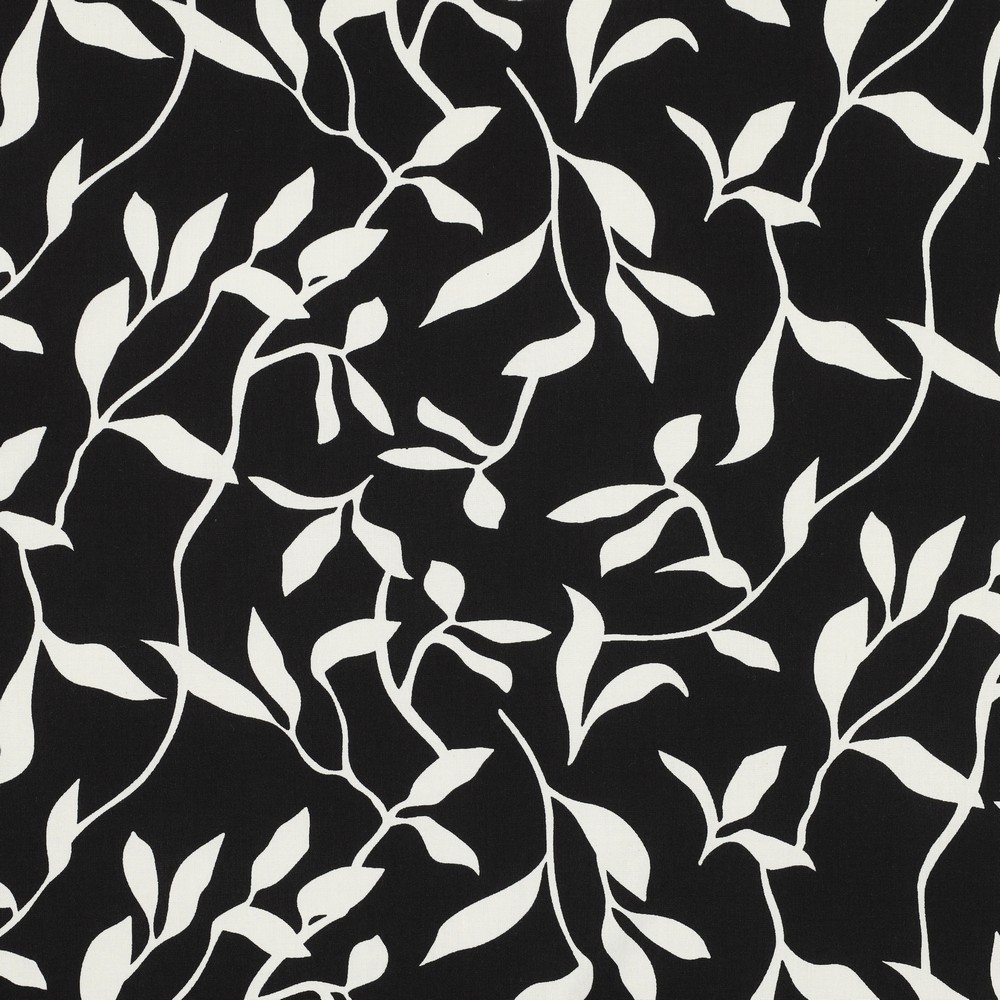 Viscose Radiance Leaves Off White/Black