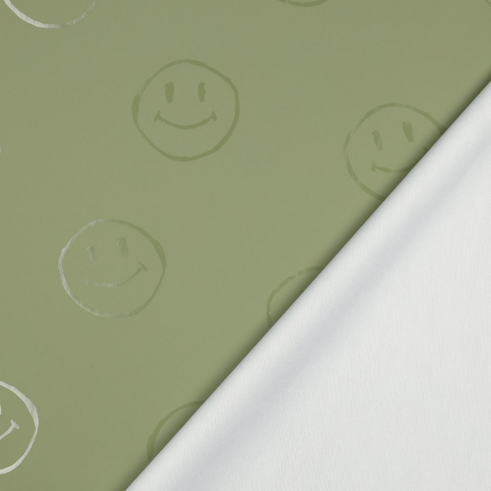Raincoat Happy Faces Army Green