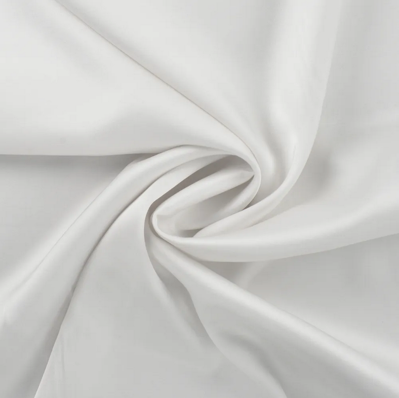 Viscose Satin Uni White