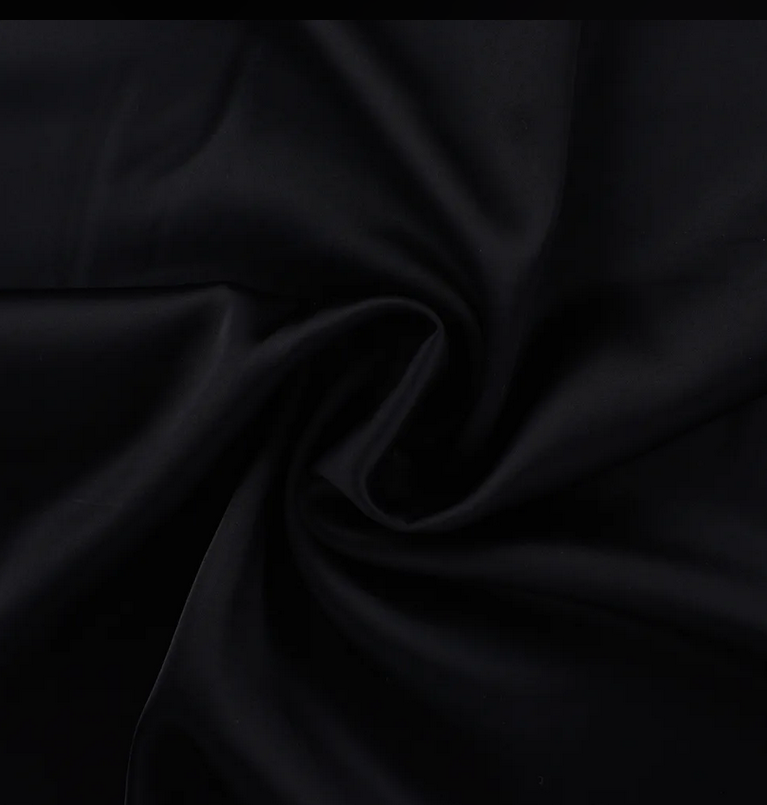 Viscose Satin Uni Black