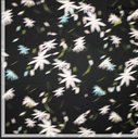 Poplin Flowers Blur Black
