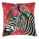 Borduurpakket Kussen 40cm x 40cm Zebra incl kussenrug met rits  