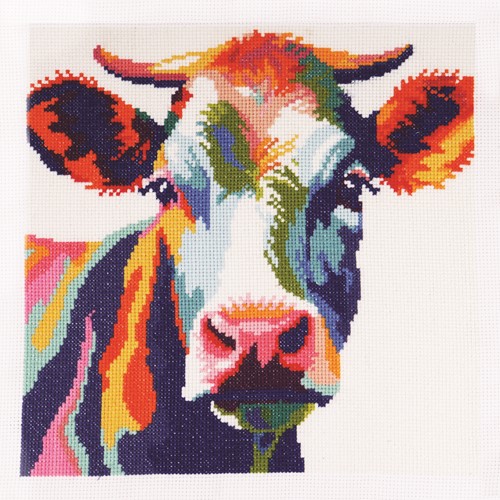 Kruissteek kit 36cm x 36cm Cow