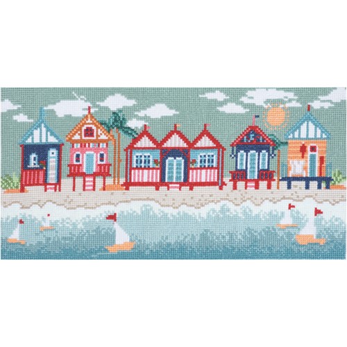 Kruissteek kit 40cm x 19,5cm Beach Huts
