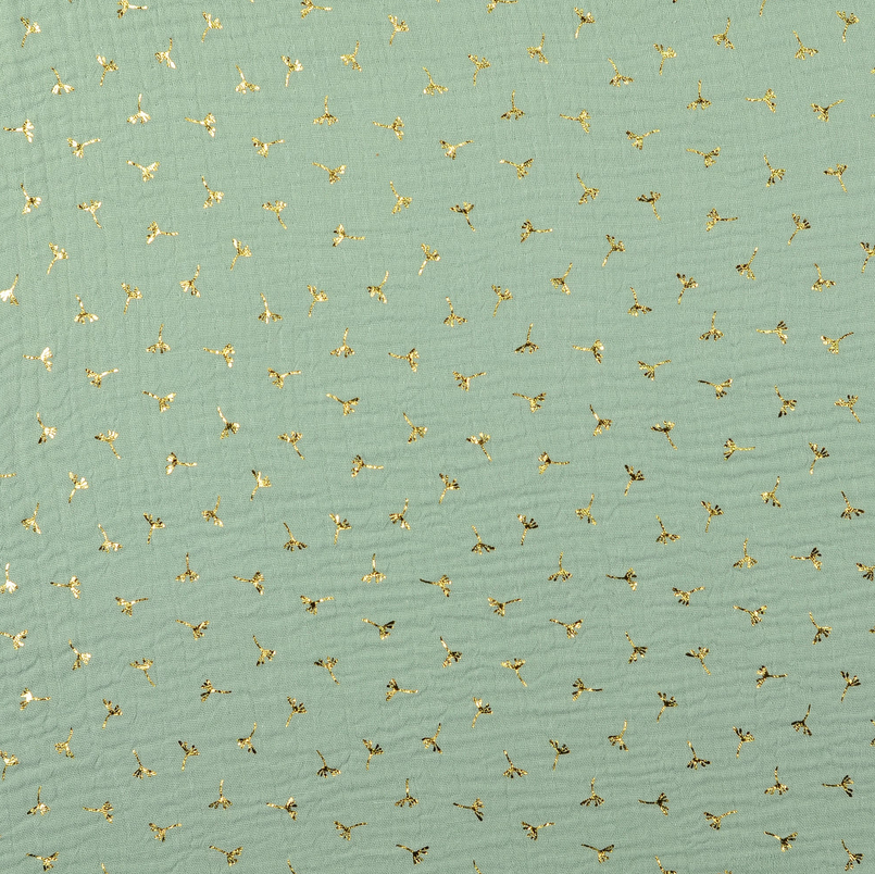 Double Gauze Foil Twigs Munt