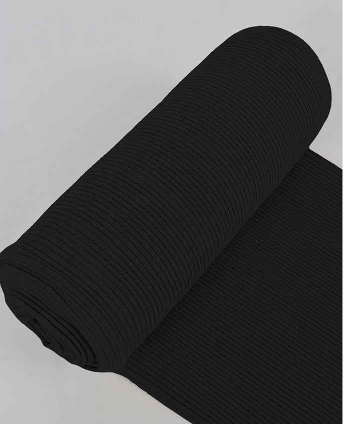 Boordstof Zware rib Black