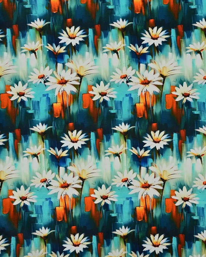 Jersey Digital Margrieten Petrol