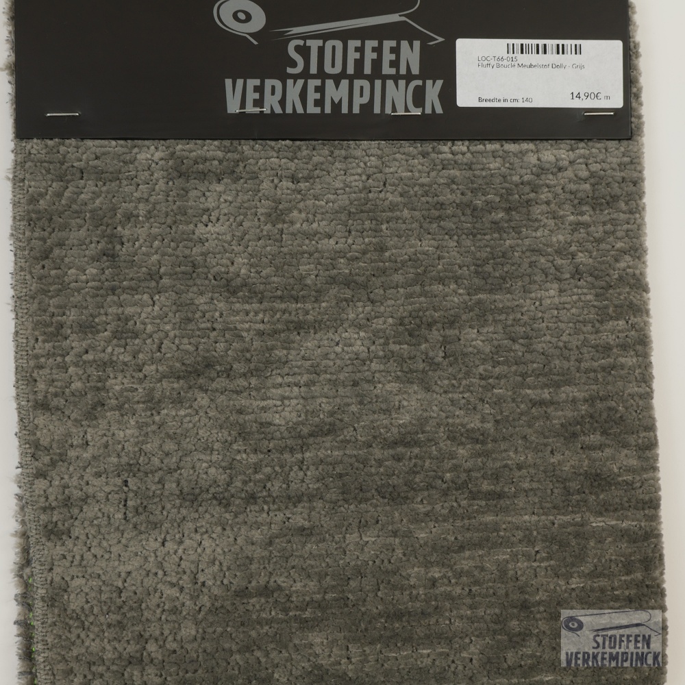 Fluffy Bouclé Meubelstof Dolly - Grijs
