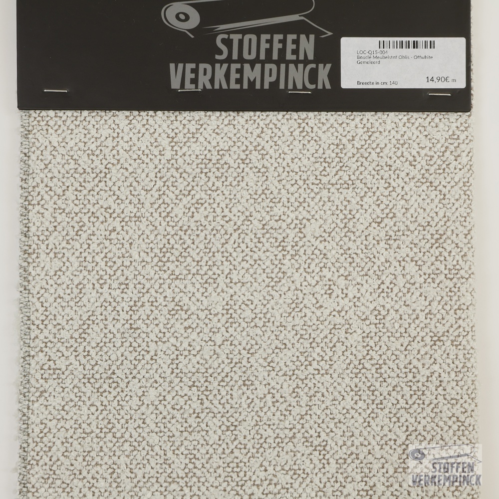 Bouclé Meubelstof Oblis - Offwhite Gemeleerd