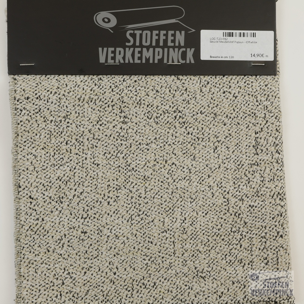 Bouclé Meubelstof Papaya - Offwhite