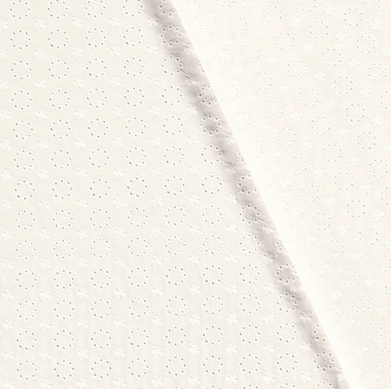 Broderie Bloemetjes Ecru