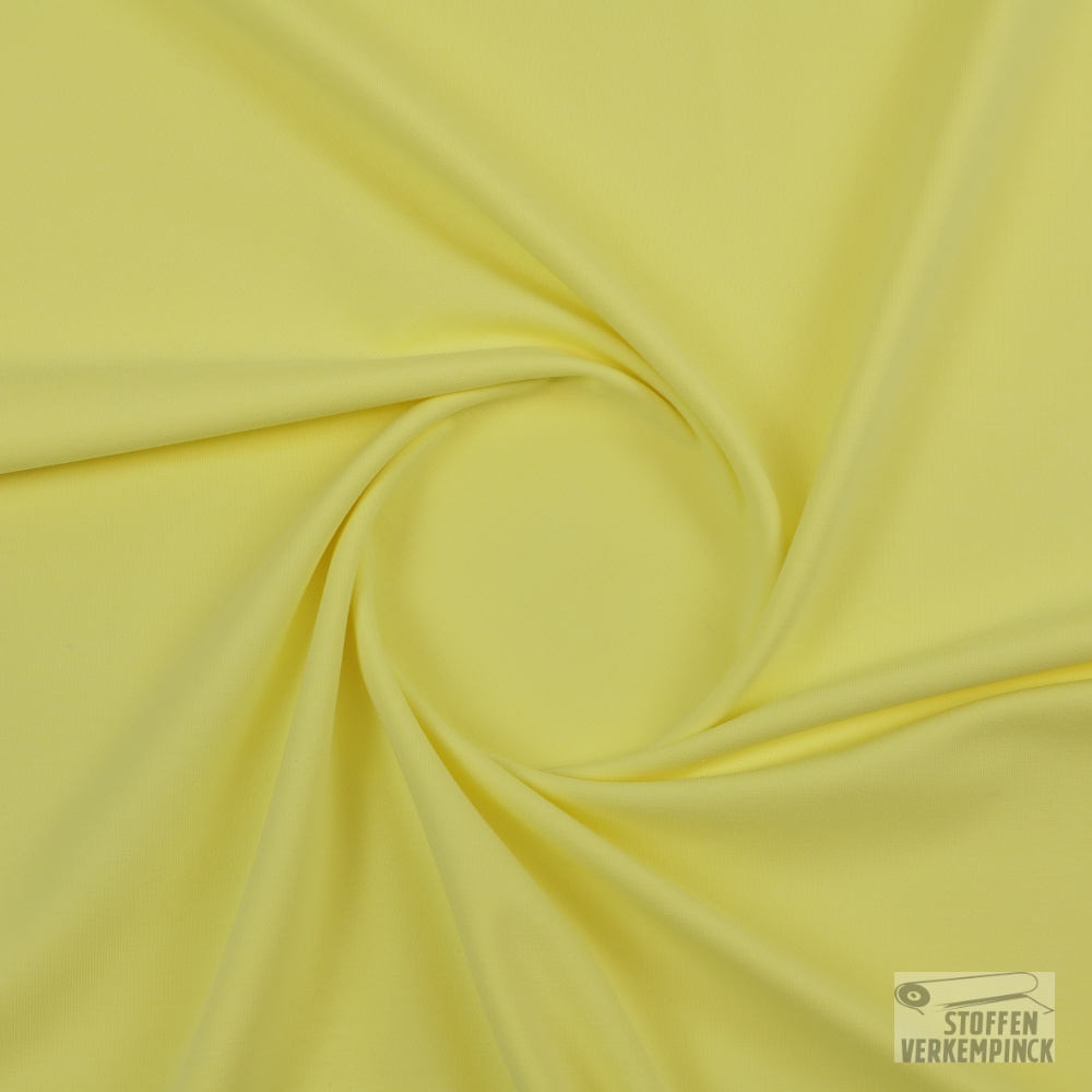 Jersey Katoen Uni Pastel Geel