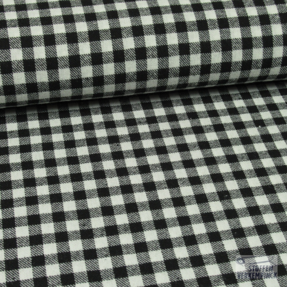Flanelle Karo Zwart/Wit 