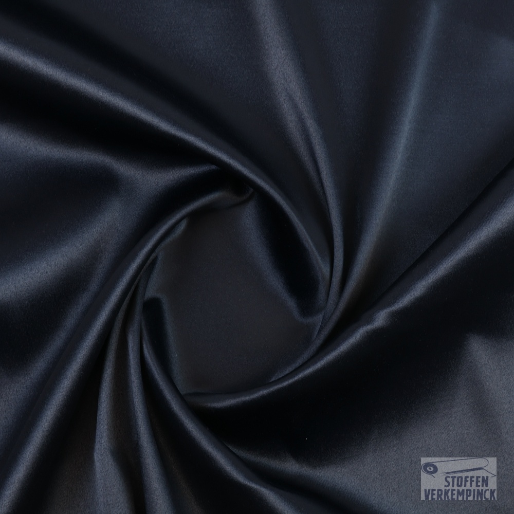 Stretch Satin Co/Pl Uni Navy