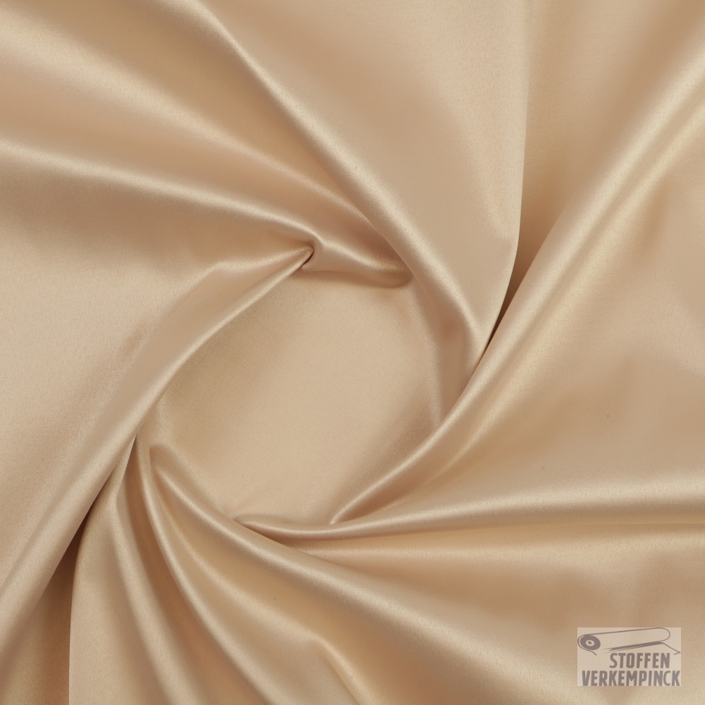 Stretch Satin Co/Pl Uni Zand