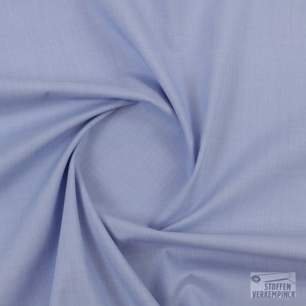Popeline Fil a Fil Licht Blauw