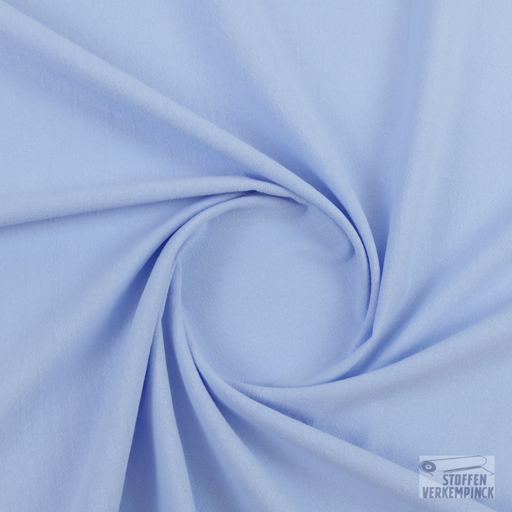Gewassen Katoen Licht Blauw