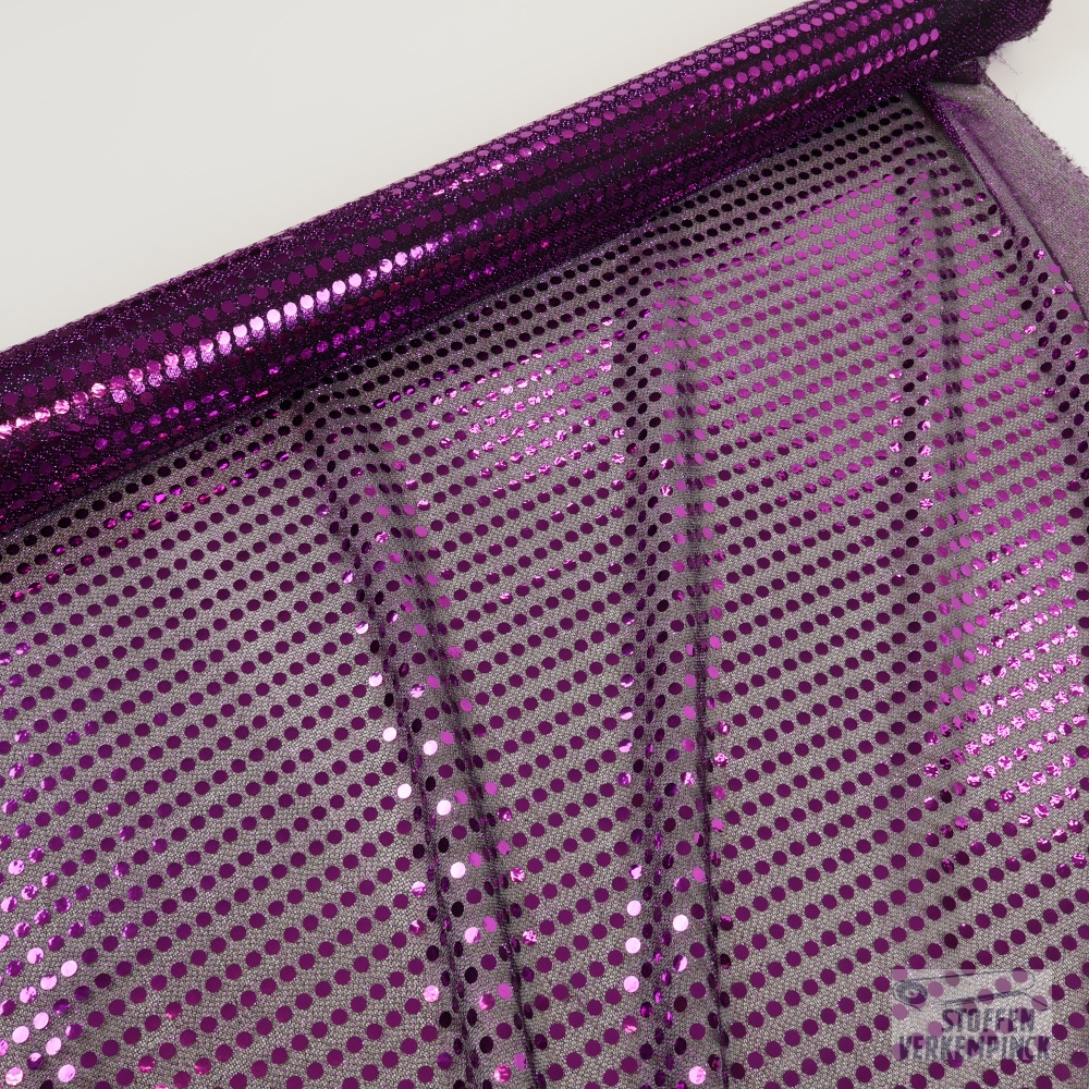 Paillettenstof Violet/Black