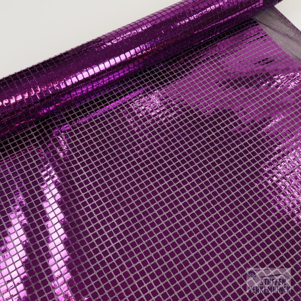 Paillettenstof Vierkant Violet