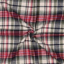 Cotton Yarn Dyed brushed Checks Olive/Red