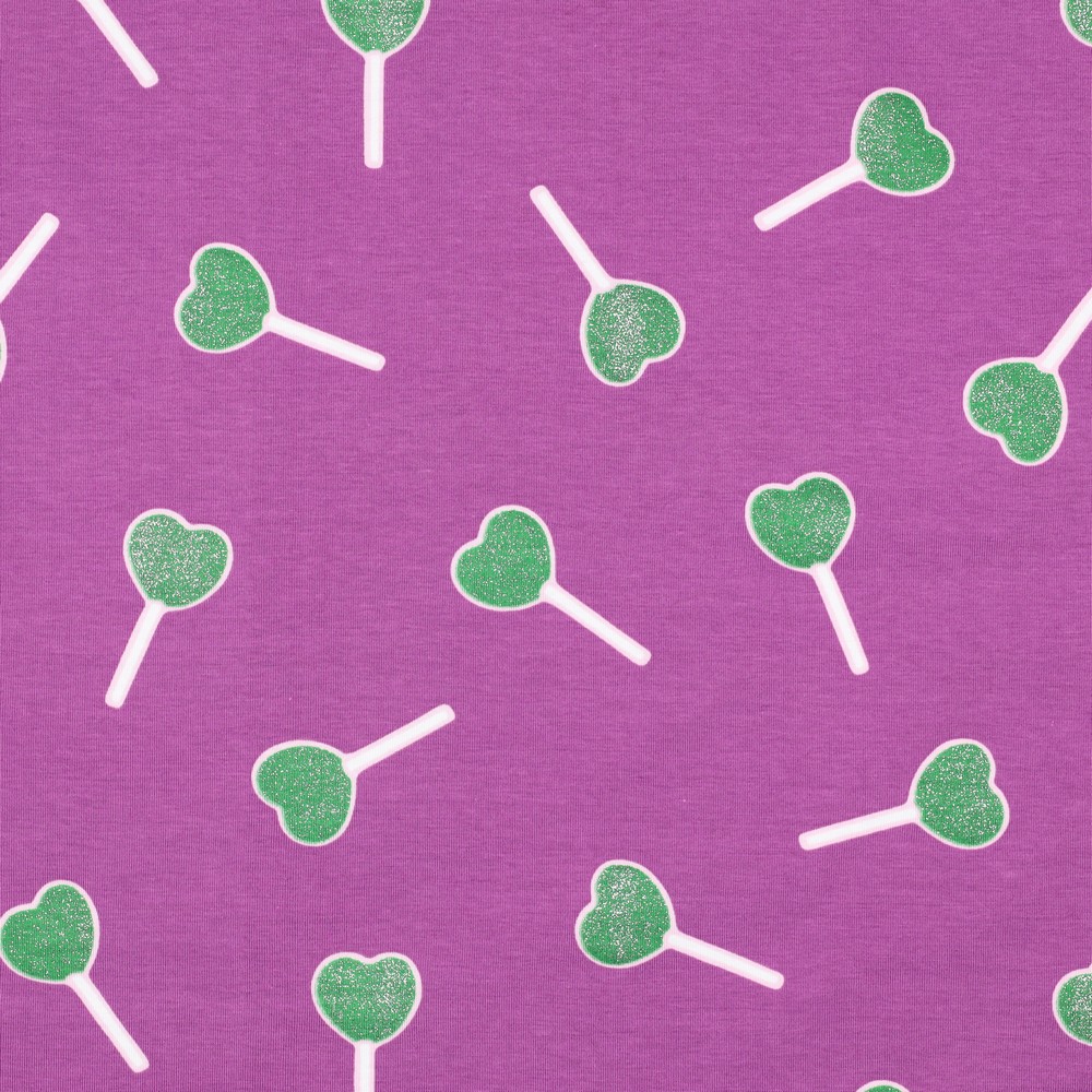 Jersey Glitter Lollypop Violet