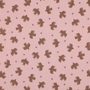 Double Gauze Bio Birds Soft Rose