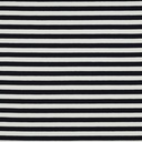 French Terry Yarn Dyed 1 cm. Stripes Navy/Off White