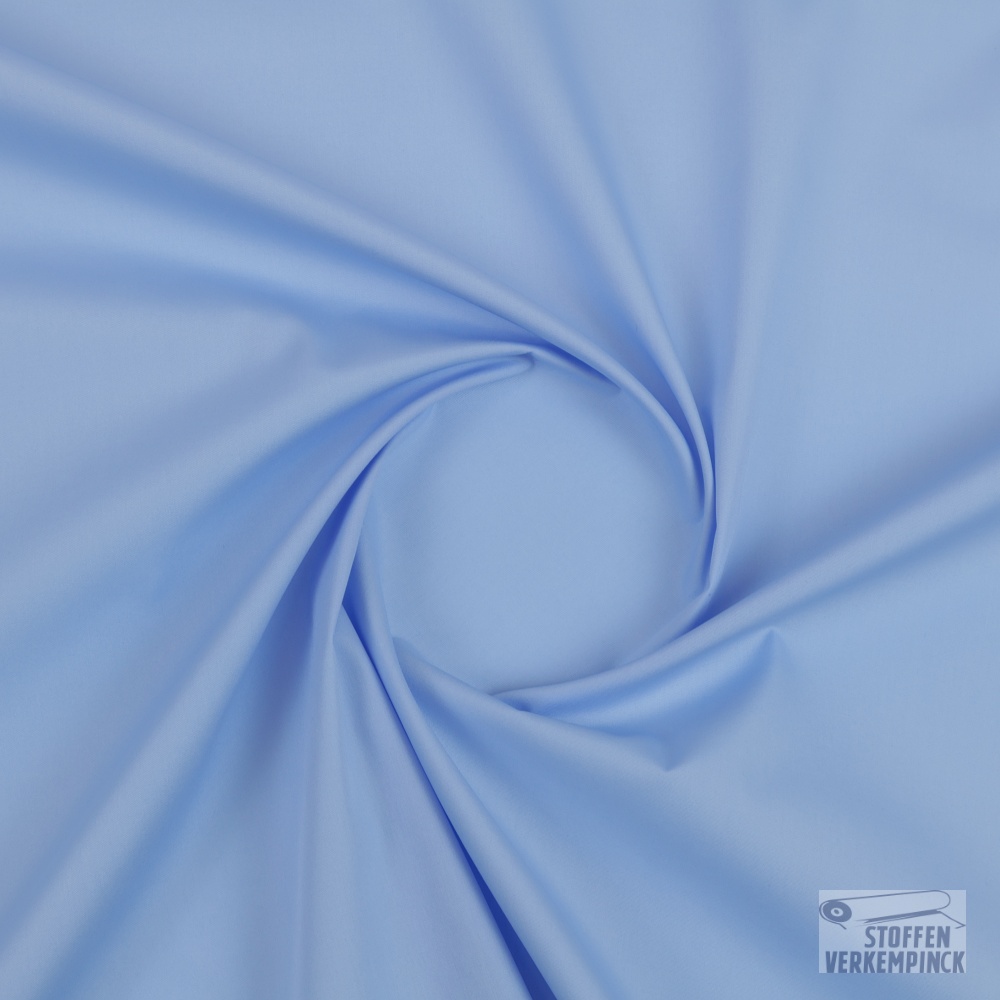 Katoen/Polyester Popeline Licht Blauw