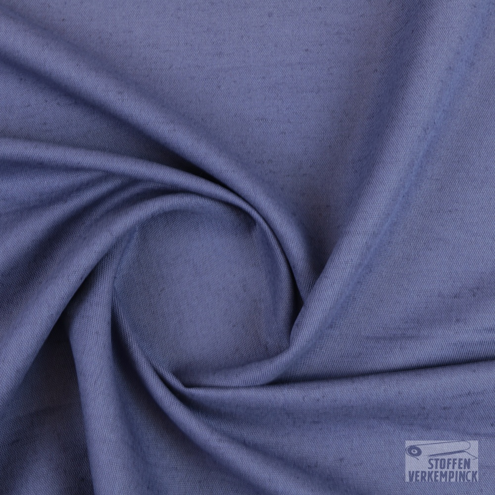 Linnen Cotton Uni Dusty Marine