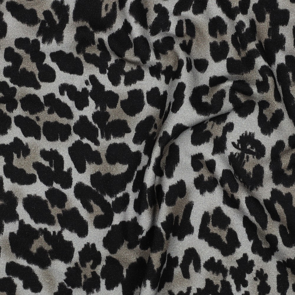 Jersey Viscose Digital Animal Black/Brown