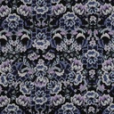 Cotton Satin Digital Flowers Black