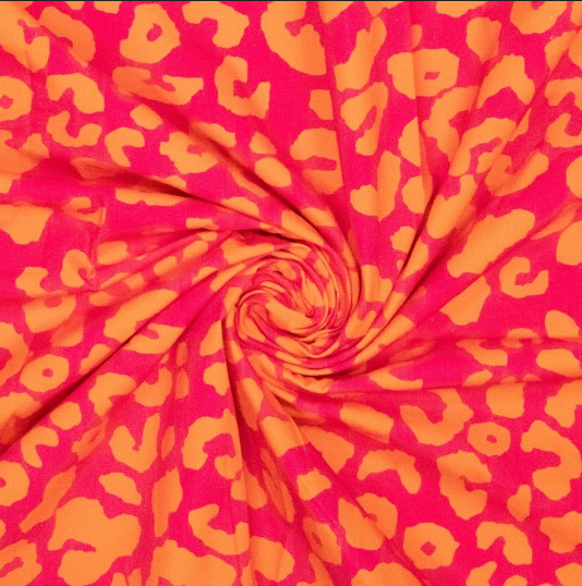 Canvas "Leopard" Pink/Orange