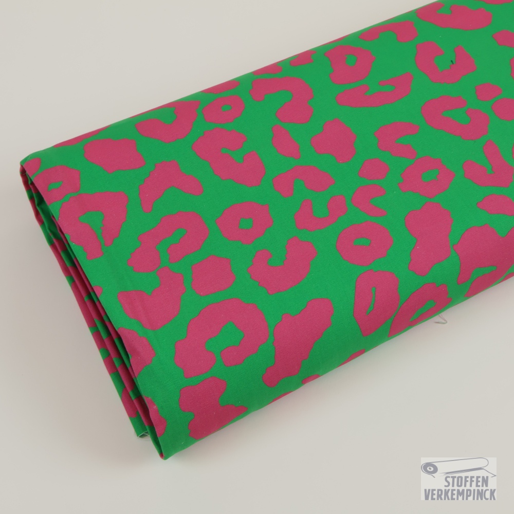 Canvas "Leopard" Green/Pink