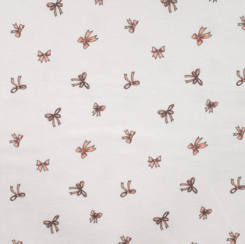 Flanel Digital Ballet Bows White