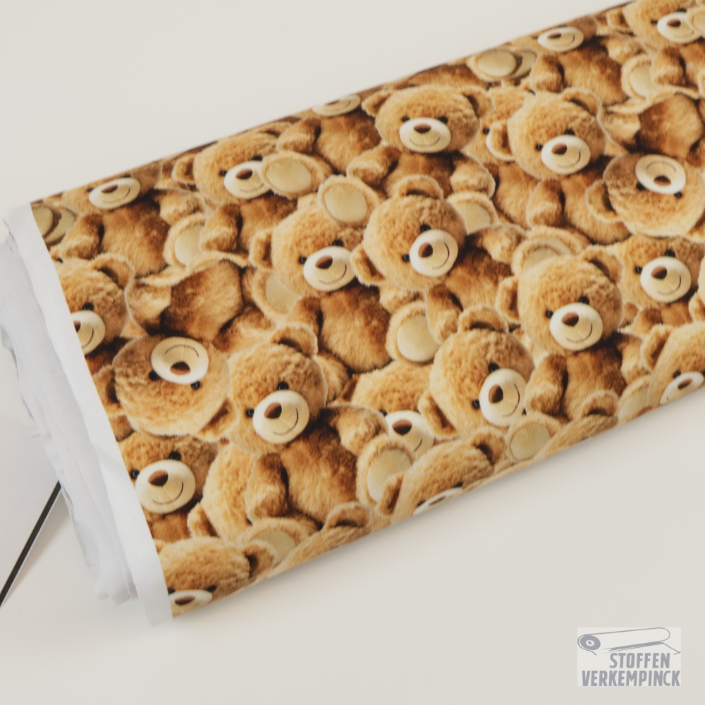 French Terry Digital Bears Brown
