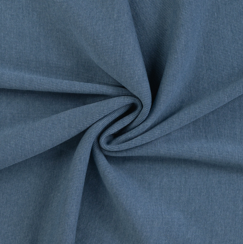 Boordstof 2/1 Rib Jeans Melange