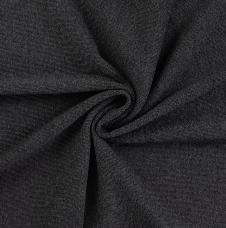 Boordstof 2/1 Rib Dark Grey Melange