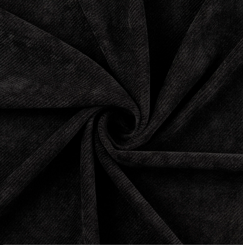 Velvet Jersey Twill Black