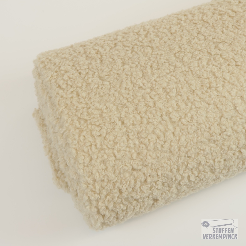 Wollen Imitatiebont Licht Beige